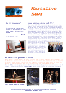 Martalive News - Associazione Marta Nurizzo