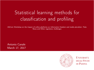 Statistical learning methods for classification and profiling