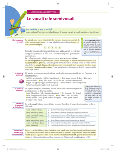 Le vocali e le semivocali