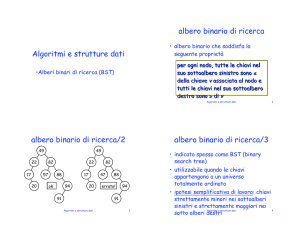 Algoritmi e strutture dati albero binario di ricerca albero binario di