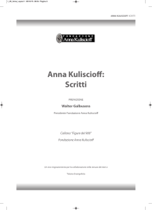 Anna Kuliscioff: Scritti - Fondazione Anna Kuliscioff