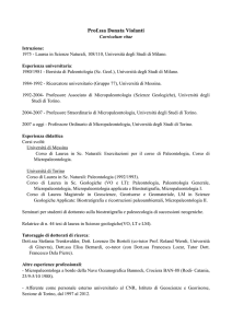 curriculum 2013 - Società Paleontologica Italiana