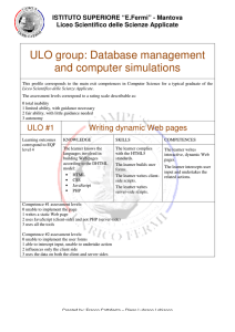 ULO group: Da and compu Database managemen