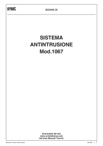 SISTEMA ANTINTRUSIONE Mod.1067
