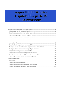 Appunti di Elettronica Capitolo 13 – parte IV La reazione