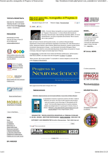 Neuroni specchio, monografico di Progress in Neuroscience