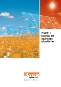 Prodotti e soluzioni per applicazioni fotovoltaiche