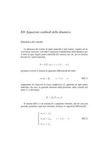 ED. Equazioni cardinali della dinamica