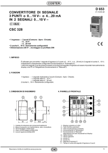 D 653 CONVERTITORE DI SEGNALE 3 PUNTI o 0…10 V– o 4…20