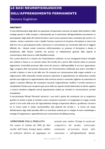 Le basi neurofisiologiche dell`apprendimento