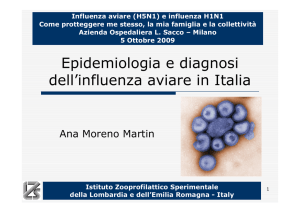 Epidemiologia e diagnosi dell`influenza aviare in Italia