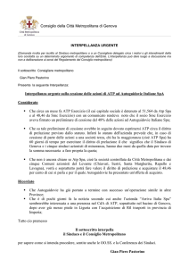 Interpellanza cessione ATP - Città Metropolitana di Genova