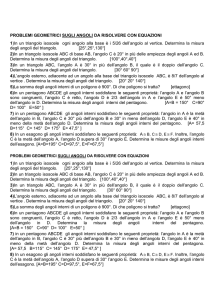 PROBLEMI GEOMETRICI SUGLI ANGOLI DA RISOLVERE CON