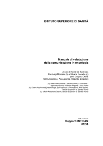 Manuale di valutazione della comunicazione in oncologia