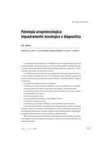 Patologia urogoinecologica: inquadramento nosologico e