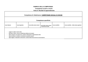 Competenze sociali e civiche - Liceo Statale Regina Margherita