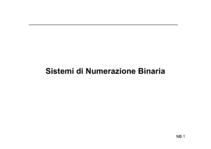 Sistemi di Numerazione Binaria