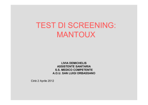 TEST DI SCREENING: MANTOUX