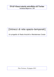 Intrecci di rete spazio-temporali - Osservatorio Astrofisico di Torino