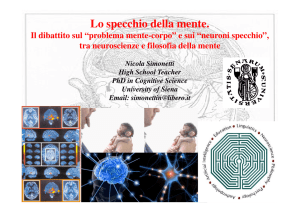 LO SPECCHIO DELLA MENTE - slides prof. Simonetti
