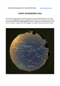 eventi astronomici 2016 - Divulgazione UAI