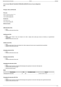 Corso di studi: WSA-LM FILOLOGIA E STORIA DELL`ANTICHITA