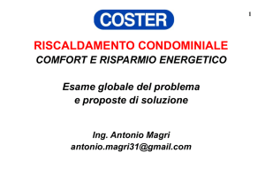 Riscaldamento Condominiale - Ing. A. Magri