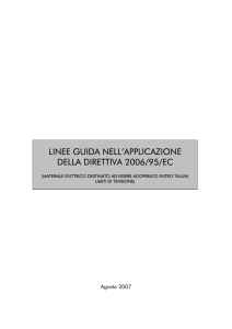 LINEE GUIDA NELL`APPLICAZIONE DELLA DIRETTIVA 2006/95/EC