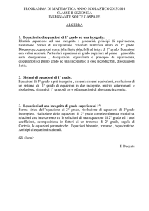 PROGRAMMA DI MATEMATICA ANNO SCOLASTICO 2007/2008