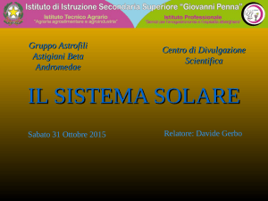 I Pianeti del Sistema Solare - cds centro di divulgazione scientifica