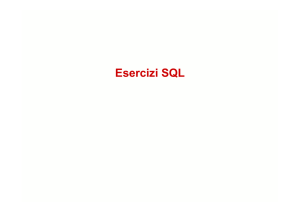 Esercizi SQL