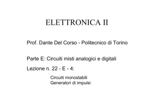 Generatore di impulsi, circuiti monostabili.