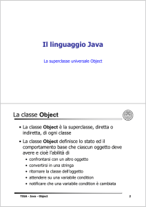 Il linguaggio Java - Dipartimento di Ingegneria dell`Informazione