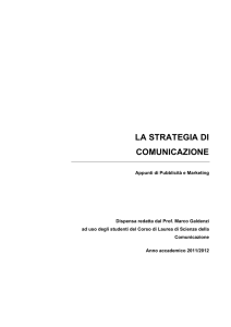 la strategia di comunicazione