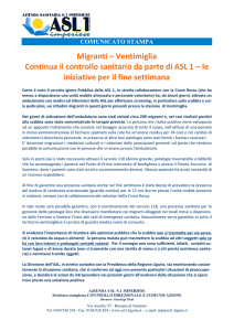 Migranti – Ventimiglia Continua il controllo sanitario da parte di ASL