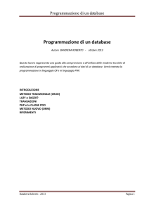 Programmazione di un database