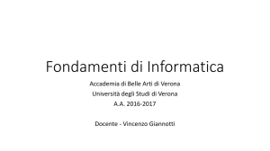Fondamenti di Informatica - Università degli Studi di Verona