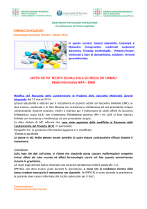 Comunicato sicurezza farmaci marzo 2014