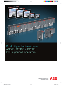 Prodotti per l`automazione AC500, CP400 e CP600 PLC e pannelli