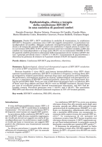 Epidemiologia, clinica e terapia della coinfezione HIV