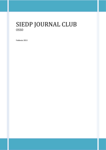 SIEDP JOURNAL CLUB