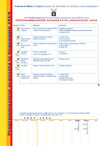 Programmazione avanzata in linguaggio JAVA