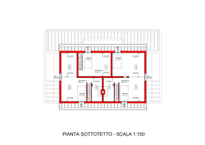 pianta sottotetto - scala 1:150