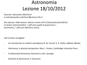 Astronomia Lezione 18/10/2012