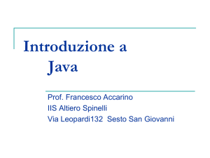 Introduzione a Java