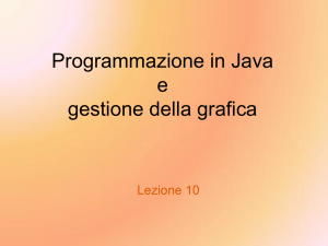 Programmazione in Java e gestione della grafica