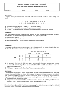 Statistica – Statistica 1+2 (COSTANZO – MISURACA) C. di L. in