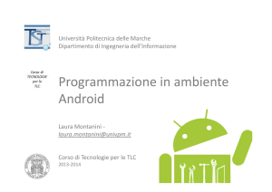 Programmazione in ambiente Android