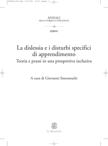 La dislessia ei disturbi specifici di apprendimento