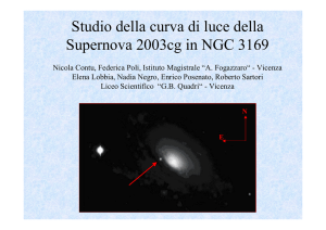 Studio della curva di luce della Supernova 2003cg in NGC 3169